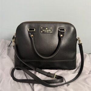 Kate Spade Black Pebbled Leather Satchel